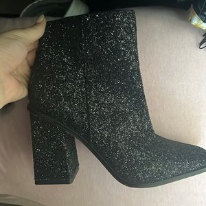 Jessica Simpson Black Sparkly Booties